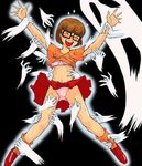  footwear glasses laughing lowres magic_hand magic_hands panties pink_panties scooby-doo scooby_doo shirt_lift shoes skirt skirt_lift socks tickle_torture tickleague tickling torture underwear velma_dace_dinkley 