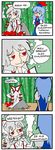  4koma arms_behind_back blue_hair cigarette comic finnish fujiwara_no_mokou full_mouth hands_in_pockets kamishirasawa_keine long_hair meme multiple_girls non-web_source red_eyes setz smoking touhou translated troll_face very_long_hair 