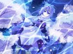  asahina blue_eyes cherry_blossoms hat highres lavender_hair letty_whiterock short_hair smile solo touhou 