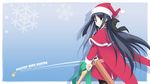  christmas fujiwara_warawara hiinoki_suzuri shirokuma_bellstars wallpaper 