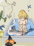  a6m_zero aircraft airplane bathtub battleship boat f6f_hellcat leg_hug military military_vehicle nasunoshioduke no_nipples nude original ship solo tbf_avenger warship watercraft world_war_ii yamato_(battleship) 