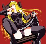  blonde_hair blood fura hime_(kaibutsu_oujo) kaibutsu_oujo lilianne panties spread_legs thighhighs underwear 