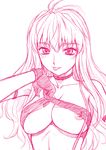  :p bandeau breasts collar gloves large_breasts long_hair macross macross_frontier misnon_the_great monochrome nipples sheryl_nome shirt_lift sketch solo strapless suspenders tongue tongue_out tubetop 