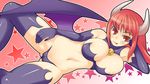  :p areola_slip areolae bad_id bad_pixiv_id bat_wings blush breasts cameltoe covered_nipples demon_girl disgaea elbow_gloves gloves horns large_breasts legs long_hair lying naughty_face on_side red_eyes red_hair revealing_clothes shirayuki_usami solo spread_legs succubus succubus_(disgaea) thighhighs thighs tongue tongue_out wings 