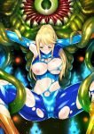  bodysuit bondage breasts cameltoe metroid monster nipples samus_aran tamiya_akito tentacles torn_clothes 