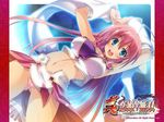  blue_eyes breasts choukaku koihime_musou large_breasts long_hair midriff navel panties pink_hair shinozuka_atsuto solo underwear upskirt very_long_hair 