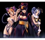  :p animal_ears antennae armpits arms_behind_head bee_girl black_hair blue_eyes blue_hair blush breasts brown_eyes cat_ears cat_tail china_dress chinese_clothes cleavage cleavage_cutout cosplay dress embarrassed felicia felicia_(cosplay) fur grin hairband hat insect_girl jiangshi kagami_hirotaka large_breasts lei_lei lei_lei_(cosplay) lineup long_hair monster_girl multiple_girls nami_(one_piece) naughty_face navel nefertari_vivi nico_robin ofuda one_piece orange_hair pantyhose ponytail q-bee q-bee_(cosplay) short_hair sleeveless smile tail tongue tongue_out turtleneck vampire_(game) wings 