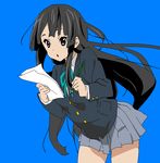  akiyama_mio black_hair k-on! paint paper pencil school_uniform 