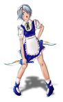  aeji_mashimaro cosplay crossdressing grand_chase highres izayoi_sakuya lass maid male_focus parody solo touhou 