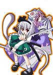  konpaku_youmu kurousou multiple_girls saigyouji_yuyuko touhou 