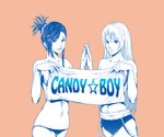  :p absurdres bad_id bad_pixiv_id banner candy_boy highres incest long_hair multiple_girls sakurai_kanade sakurai_yukino siblings sisters swimsuit tongue tongue_out topless undressing yuniru_(rockman7) yuri 