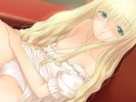  blonde_hair blush dutch_angle flat_chest france_shoujo game_cg green_eyes long_hair nipples panties petite shoujo solo tanaka_takayuki underwear 