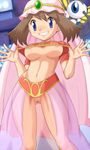  arabian_clothes beautifly haruka_(pokemon) lowres nintendo nipple_slip nipples pokemoa pokemon pussy soara tease teasing uncensored 