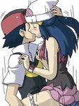  1girl beanie blush clothed_sex hand_on_head hat hikari_(pokemon) kiss lowres panties panties_around_leg panties_around_one_leg panties_down panty_pull pokemon pokemon_(anime) satoshi_(pokemon) sex skirt sweat tomu_(tomubobu) tomubobu underwear vaginal 