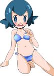  bikini blue_eyes blush creatures_(company) embarrassed game_freak hainchu navel nintendo pokemon pokemon_(game) pokemon_sm suiren_(pokemon) swimsuit 