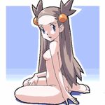  breasts gym_leader jasmine lowres mikan_(pokemon) nipples nude pokemon sideboob sitting 