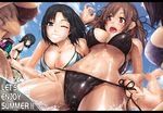  :o assisted_exposure bikini black_hair blue_eyes blush breasts brown_eyes brown_hair cameltoe cleavage cloud day embarrassed english from_below glasses green_eyes grin hair_ornament hairclip hip_bones inoue_makito large_breasts long_hair multiple_girls navel one_eye_closed open_mouth original red_eyes shiny shiny_clothes shiny_skin side-tie_bikini sideboob smile string_bikini summer swimsuit twintails underboob untying water wet 