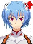  armcho ayanami_rei bad_id bad_pixiv_id blue_hair close-up neon_genesis_evangelion nerv plugsuit red_eyes short_hair solo upper_body 