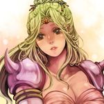  9wa armor bad_id bad_pixiv_id breasts cleavage final_fantasy final_fantasy_iv large_breasts long_hair lowres rosa_farrell shoulder_pads solo 