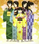  fujiyoshi_harumi hitou_nami japanese_clothes kimono kitsu_chiri kobushi_abiru multiple_girls otonashi_meru sayonara_zetsubou_sensei third-party_edit yukata 