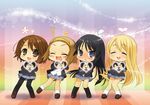  4girls blush hearts k-on! smile 