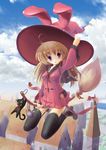  animal_ears broom cat cute hat witch witch_hat 