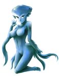  blue_skin breasts drias fish_girl green_eyes kneeling large_breasts monster_girl older princess_ruto solo the_legend_of_zelda the_legend_of_zelda:_ocarina_of_time zora 