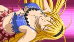  blonde_hair breasts chou-sen chousen_(ikkitousen) eyes_closed ikkitousen ikkitousen_eloquent_fist lowres torn_clothes 