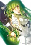  c.c. code_geass dual_persona green_hair long_hair multiple_girls s-yin straitjacket yellow_eyes 