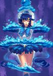  arms_up bishoujo_senshi_sailor_moon blue blue_choker blue_hair blue_sailor_collar blue_skirt bow brooch choker closed_eyes elbow_gloves gloves hydrokinesis jewelry legs magical_girl mizuno_ami ribbon sailor_collar sailor_mercury sailor_senshi_uniform short_hair skirt solo star star_choker super_sailor_mercury_(stars) water white_gloves yukiusagi1983 