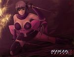  ayane_(doa) breasts cleavage dead_or_alive large_breasts ninja_gaiden purple_hair red_eyes short_hair solo w-e-z 