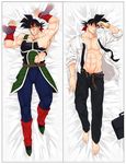  bara bardock black_hair briefcase dakimakura dragon_ball dragonball dragonball_z glasses headband male male_focus muscle scar watch yaoi 