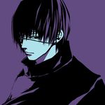  1boy eyepatch lowres male male_focus monochrome noda_yuri seikon_no_qwaser serious solo 