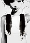  black_hair copyright_request face greyscale lips monochrome otorih realistic short_hair solo 