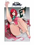  ass book cameltoe evil-ss glasses high_heels huge_ass leg_up long_hair necktie panties pantyshot red_hair shoes solo teacher tengen_toppa_gurren_lagann thick_thighs thighs underwear very_long_hair yoko_littner yomako 