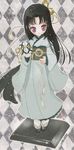  absurdres black_hair copyright_request hato_rami highres japanese_clothes kimono long_hair red_eyes solo 