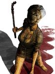  bad_id bad_pixiv_id blood breasts bubble_head_nurse cleavage highres large_breasts lead_pipe masamune(pixiv) mask nurse silent_hill silent_hill_(movie) solo 