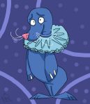  2016 blue_body digital_drawing_(artwork) digital_media_(artwork) looking_at_viewer madagascar male nintendo pok&eacute;mon pok&eacute;mon_(species) popplio purple_background raised_inner_eyebrows schizophrenicfrankie simple_background solo standing stefano_the_sea_lion video_games whiskers 