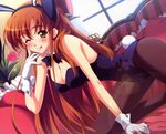  animal_ears blush bow bowtie breasts brown_hair bunny_ears bunny_girl bunny_tail bunnysuit cleavage code_geass duplicate gloves green_eyes heart kusukusu large_breasts long_hair one_eye_closed orange_hair pantyhose shirley_fenette solo tail tongue very_long_hair wallpaper wrist_cuffs yellow_eyes 