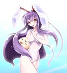  animal_ears bunny_ears one-piece_swimsuit reisen_udongein_inaba school_swimsuit solo swimsuit sys.ao touhou white_school_swimsuit white_swimsuit yukkuri_shiteitte_ne 