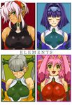  :3 animal_ears blush breasts bunny_ears covered_nipples dominia_yizkor embarrassed grey_hair hairband happy kelvena_(xenogears) large_breasts mimonel multiple_girls pink_hair pointy_ears purple_hair see-through seraphita_(xenogears) tolone_(xenogears) twintails xenogears 