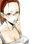  breasts female girl glasses goshiki_suzu original otogiri_mokutan simple_background 