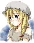  blonde_hair blue_eyes braid cosette hat les_miserables md5_mismatch ooshiro_youkou ribbon sketch solo torn_clothes upper_body 