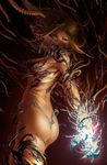  armor ass back bikini_armor blonde_hair chester_ocampo claws looking_back nude science_fiction solo transformation witchblade 