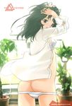  amagami ass bra dress_shirt io_takuya lingerie panties shirt solo tanamachi_kaoru underwear 