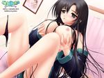  black_hair breast_hold breasts large_breasts long_hair otome_wa_boku_ni_koishiteru panties panties_around_one_leg solo underwear 