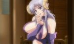  1girl animated animated_gif breasts busty demon_girl gif horns large_breasts lowres magical_witch_academy solo undressing 