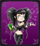  black_hair blue_eyes breasts cleavage cute goth gothic lowroad_75 small_waist thigh_gap thighs twintails 