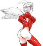  altima blush bodysuit breasts final_fantasy final_fantasy_tactics headwings red_eyes shiny short_hair silver_hair thighhighs wings 