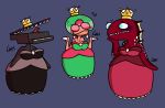  2018 alien alternate_species animal_humanoid animate_inanimate anthro big_breasts blush bowsette_meme breasts clothed clothing crown digital_media_(artwork) dress eel female fish humanoid humanoidized leoafterhours mammal marine mario_bros metroid musical_instrument nintendo open_mouth piano simple_background super_crown sweat tongue video_games wide_hips 